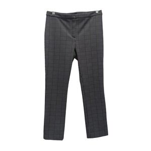 Theory Classic Dress Pant Women 4 Black White Palmina Micro Check Office Minimal